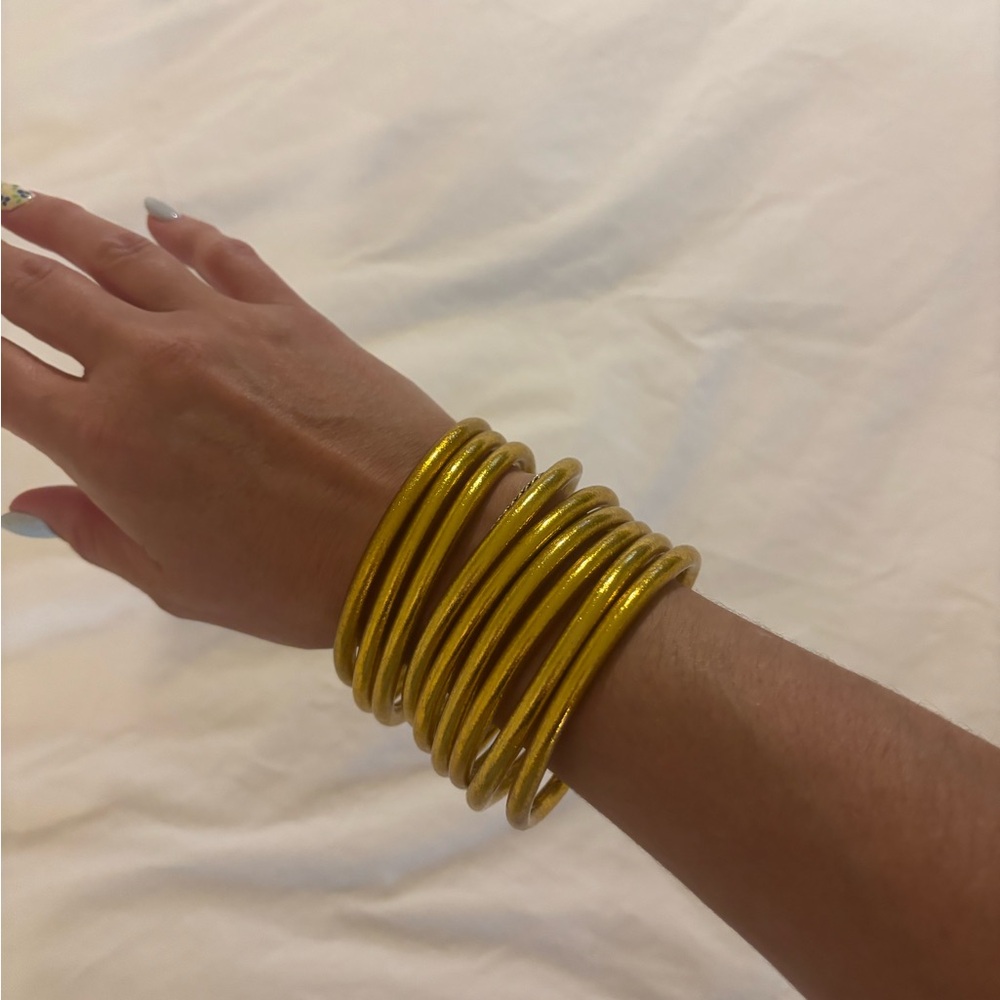 Budha Girl Gold All Weather Bangles Size Large